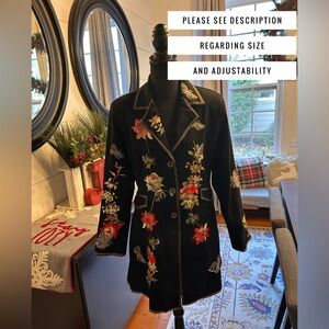 Gorgeous embroidered vintage type jacket with beautiful detail.